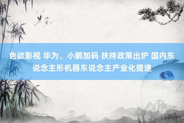 色欲影视 华为、小鹏加码 扶持政策出炉 国内东说念主形机器东说念主产业化提速